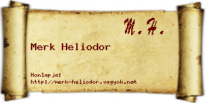 Merk Heliodor névjegykártya